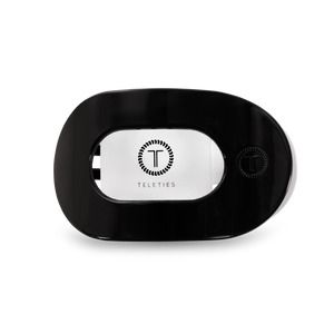 TELETIES - Round Flat Hair Clip | Med. | Jet Black