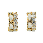 St Armands Designs of Sarasota - Vintage Chain Wrapped Leather Statement Hoop Earrings