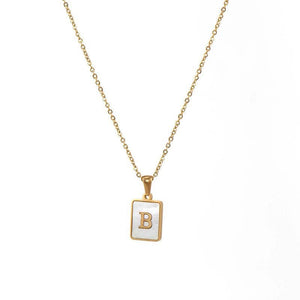 Square Initial Necklace