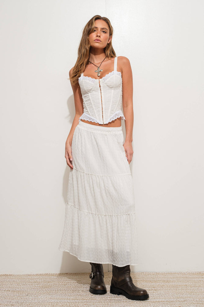 White Eyelet Corset