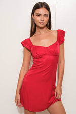 Flutter Me Red Mini Dress