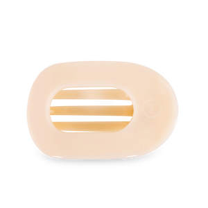 TELETIES - Round Flat Hair Clip | Large | Almond Beige