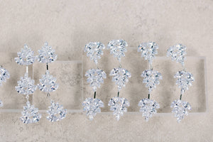 St Armands Designs of Sarasota - Silver Palm Diamond Drop Earrings