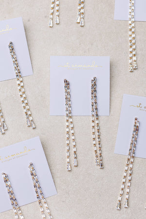 St Armands Designs of Sarasota - Swingy Diamond Tennis Duster Earrings