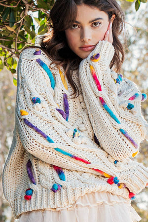 Entangled in Time Crochet Knit Sweater