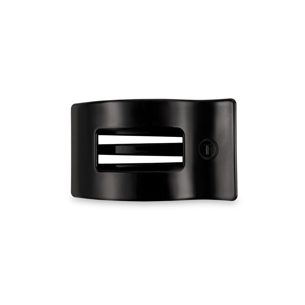 TELETIES - Flat Rectangle Hair Clip | Small | Jet Black