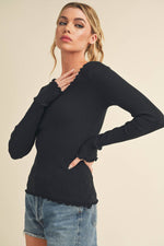Adalie Knit Sweater: Black