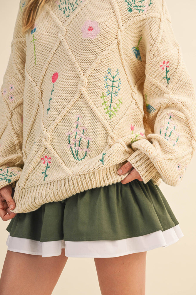 Wildflower Cream Sweater