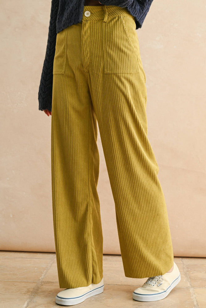 Lemon Grass Corduroy Pants