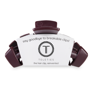 TELETIES - Classic Hair Clip | Large | Burgundy Bliss