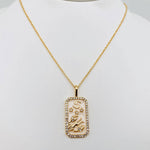 Zodiac Enamel 12 Constellation Inlaid Cubic Zirconia Necklace