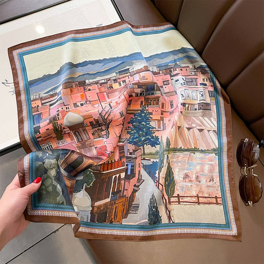 Landscape Silk Square Scarf