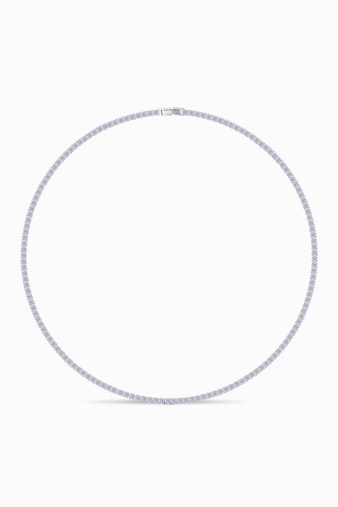 HoopLa - Tennis Necklace. Premium PV plated stainless CZ. : Yellow Gold / 4mm