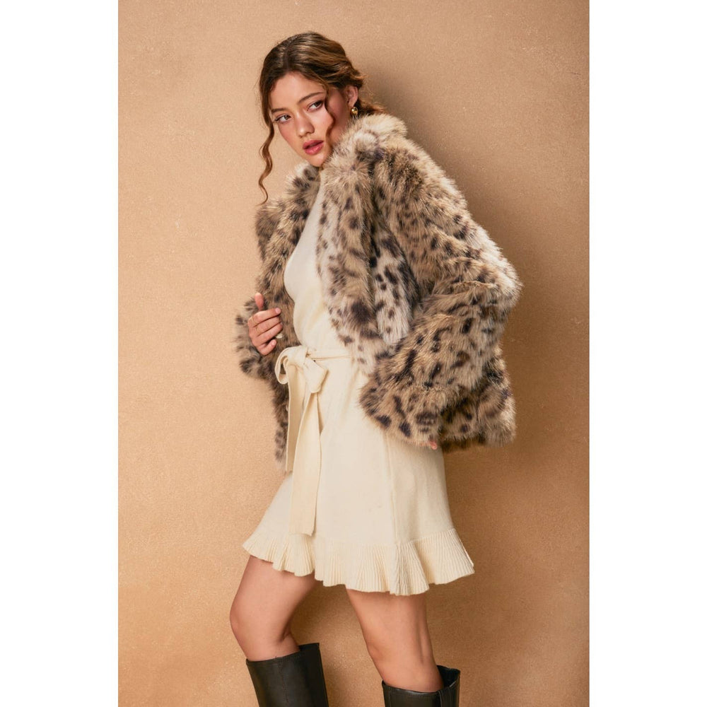 Wanderroot Leopard Fur Jacket