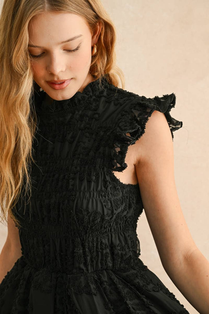 Velvet Lace Fit and Flare Dress