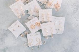 Gray Swinging Pearl Statement Drop Earrings