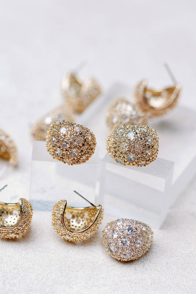 St Armands Designs of Sarasota - Pave Crystal Gumdrop Earrings