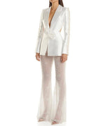 Luxe Pearl Blazer & Sparkle Mesh Suit