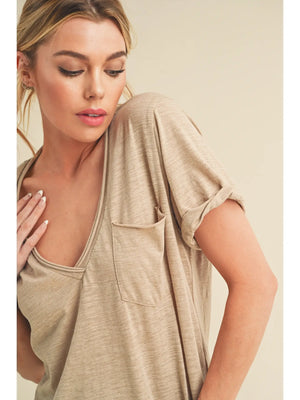 Zoie V-Neck Short Sleeve Top