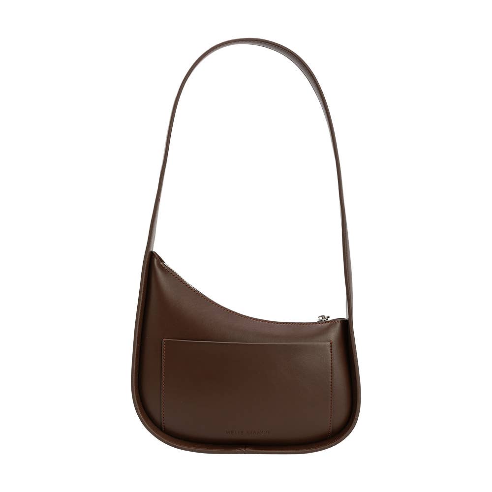 Melie Bianco - Willow Espresso Recycled Vegan Shoulder Bag