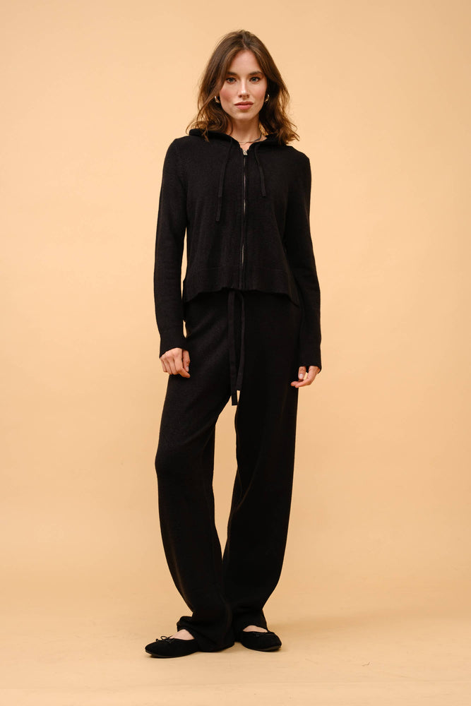 Chocolate Cashmere Hoodie Zip Up