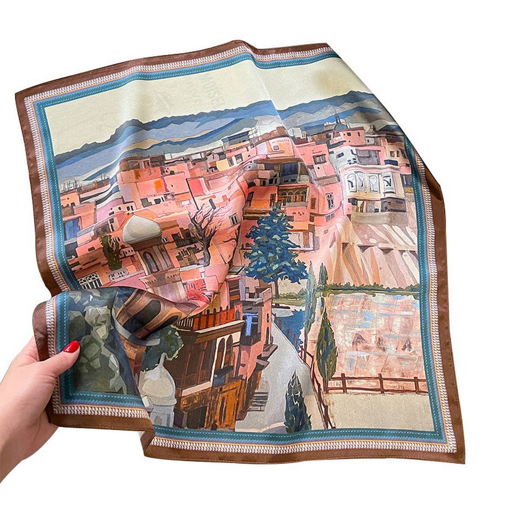 Landscape Silk Square Scarf