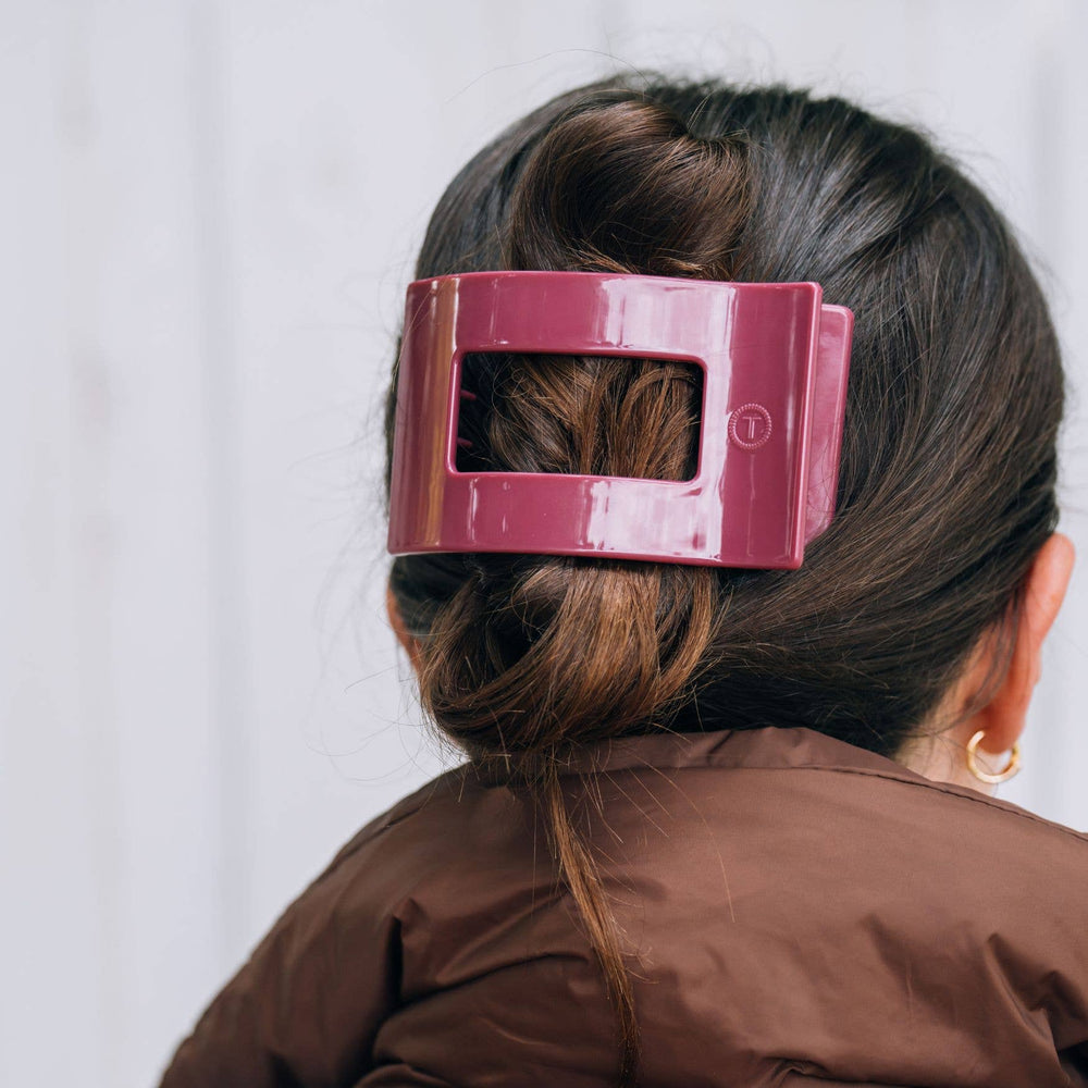 TELETIES - Flat Rectangle Hair Clip | Large | Wild Side