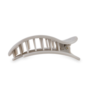 TELETIES - Round Flat Hair Clip | Large | Silver Flames