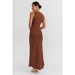 Chocolate Ribbed Maxi Dress