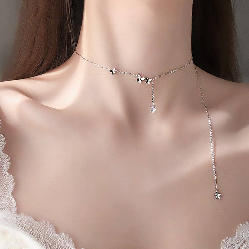 Butterfly Layered Charm Necklace