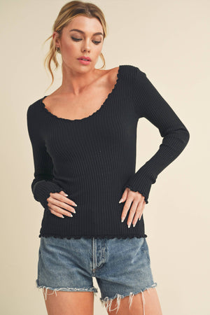 Adalie Knit Sweater: Black