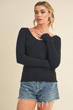 Adalie Knit Sweater: Black