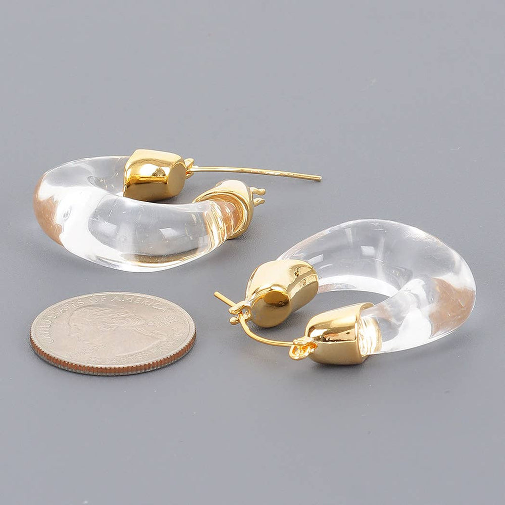 Clear Hoop Earring