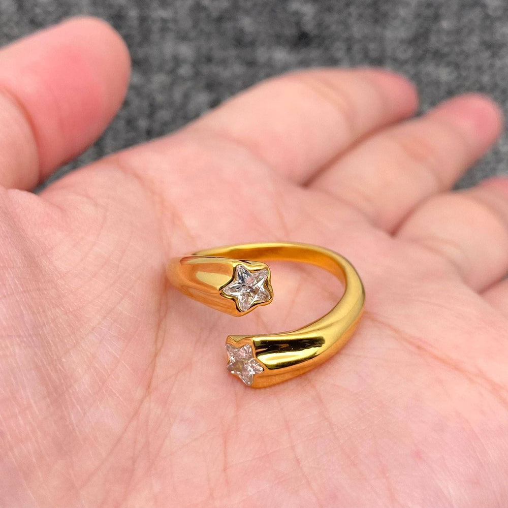 Star Zircon 18K Gold Plated Ring