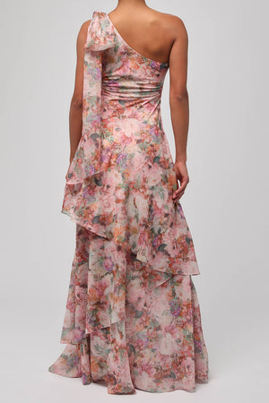 Amara One Shoulder Tiered Maxi Dress