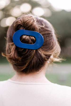 TELETIES - Round Flat Hair Clip | Large | Midnight Rain