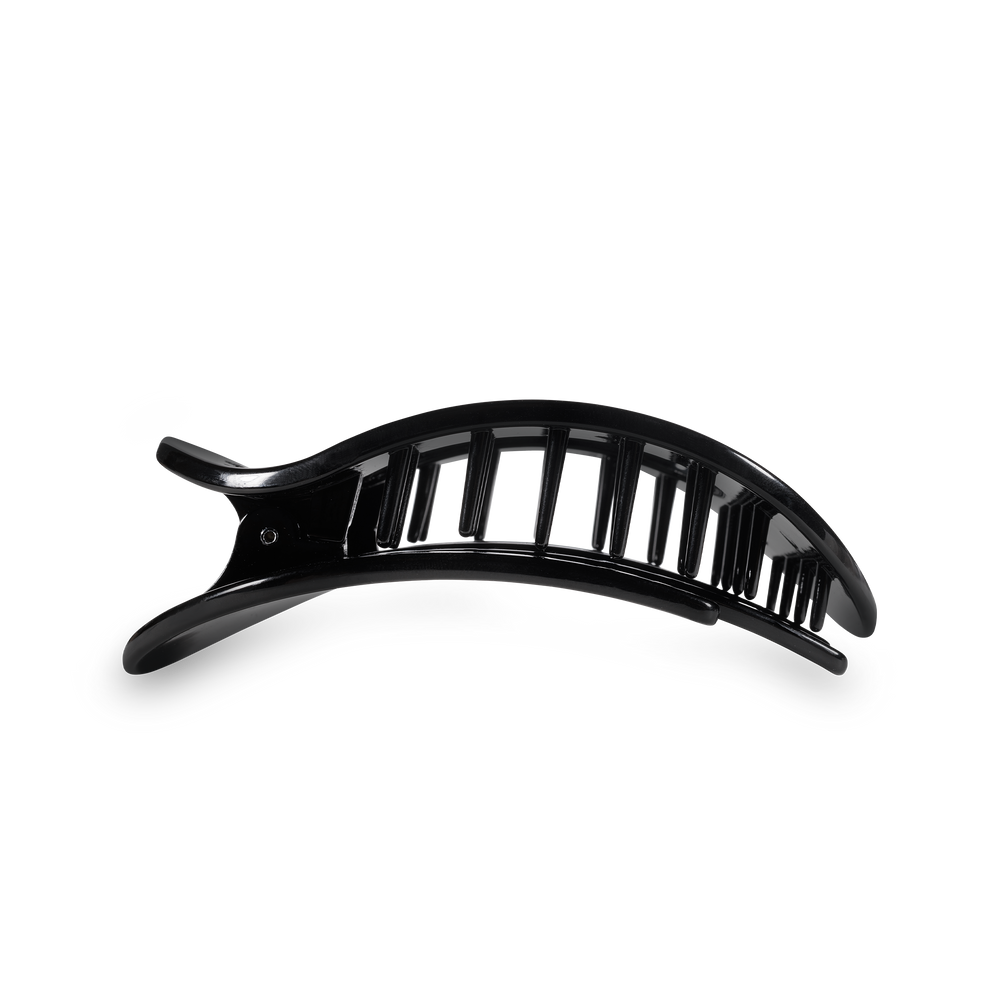 TELETIES - Round Flat Hair Clip | Med. | Jet Black