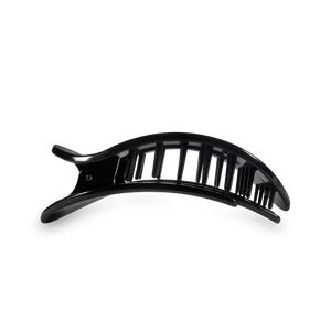 TELETIES - Round Flat Hair Clip | Med. | Jet Black