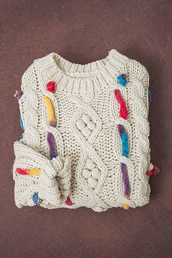 Entangled in Time Crochet Knit Sweater