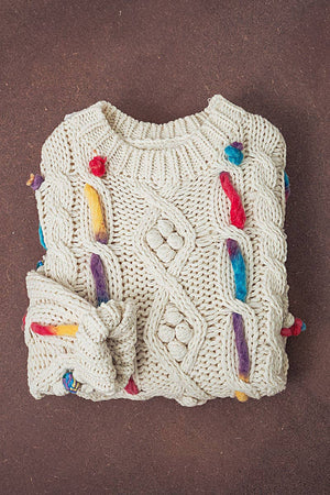 Entangled in Time Crochet Knit Sweater