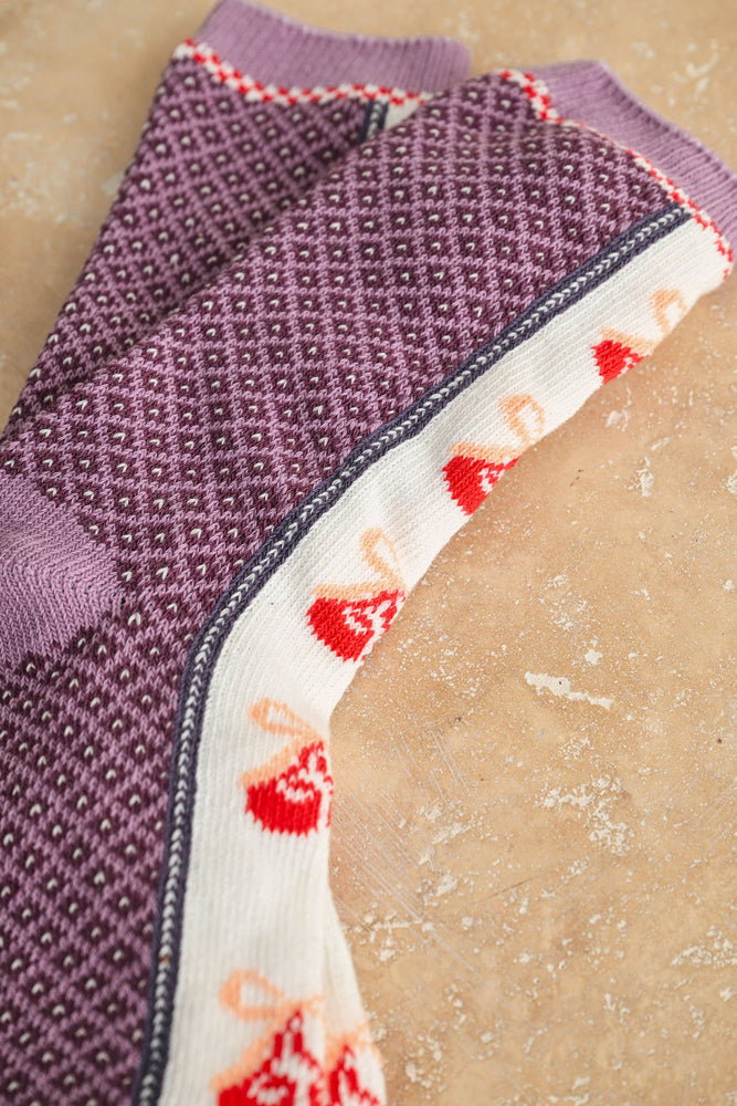 Purple Chery Socks