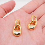 Geometric Huggie Earrings