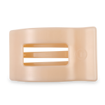 TELETIES - Flat Rectangle Hair Clip | Large | Almond Beige