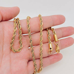 18K Gold-plated Twists Shape Chain