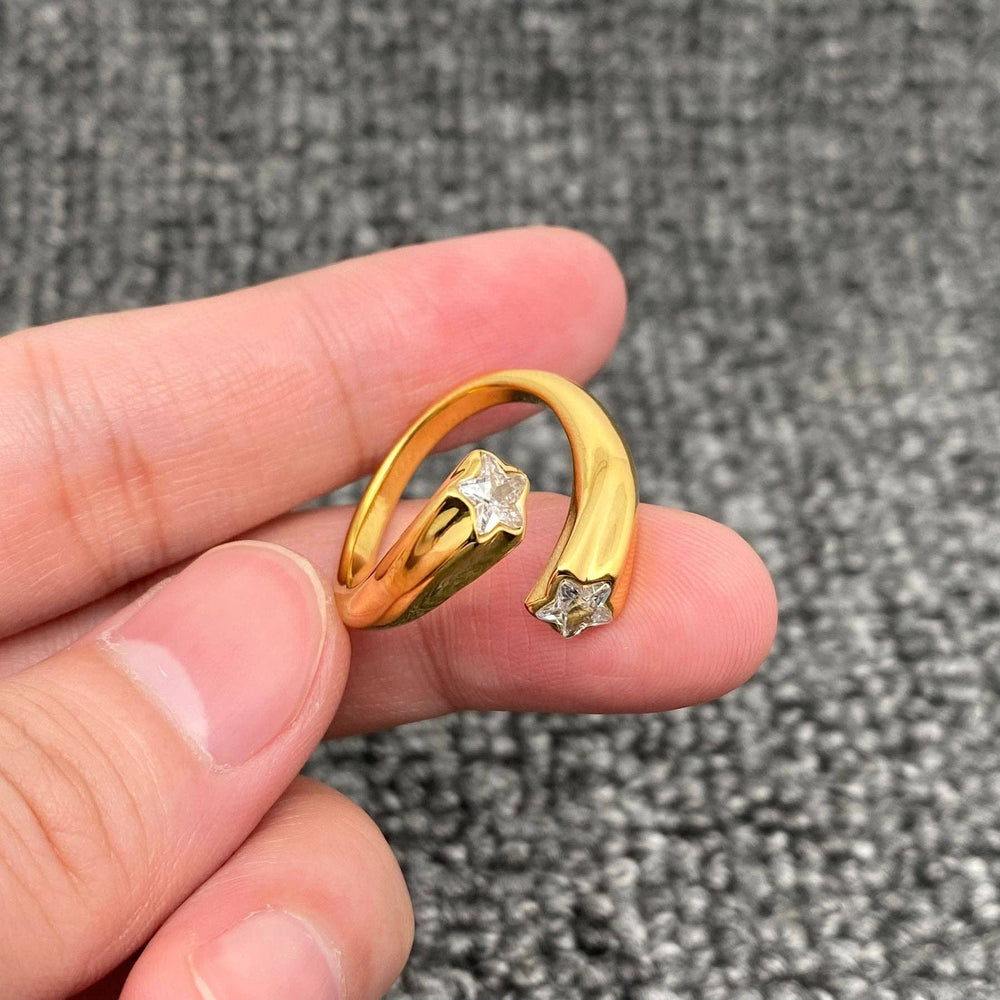 Star Zircon 18K Gold Plated Ring