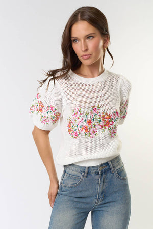 Floral Embroidered Sweater