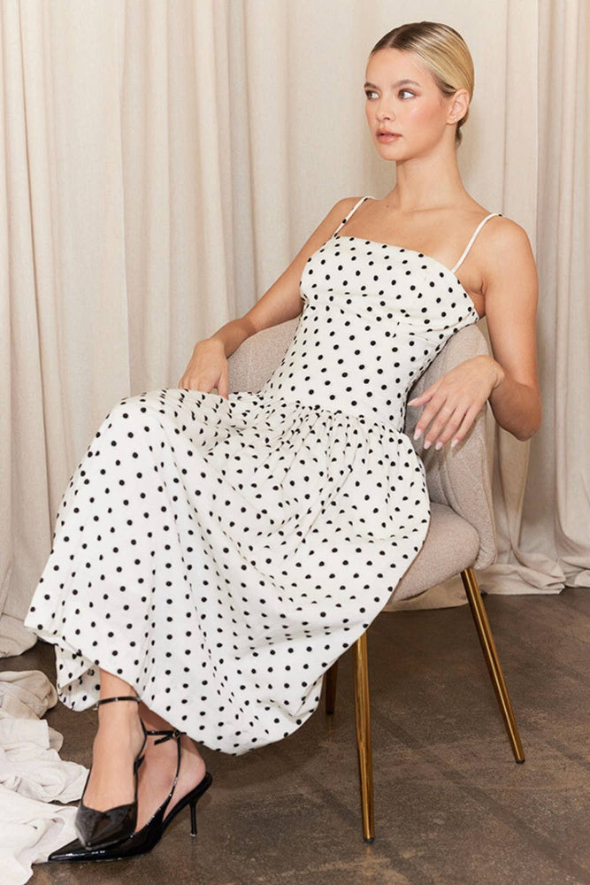 Polka Dot Midi Dress