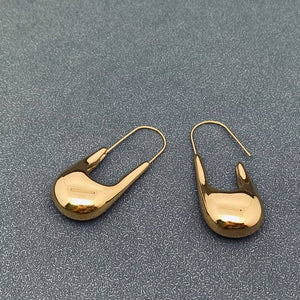Pin Design Glossy Earrings