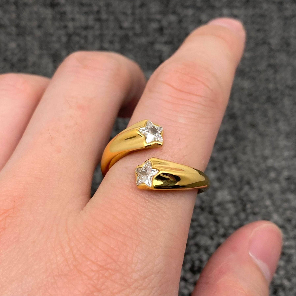Star Zircon 18K Gold Plated Ring