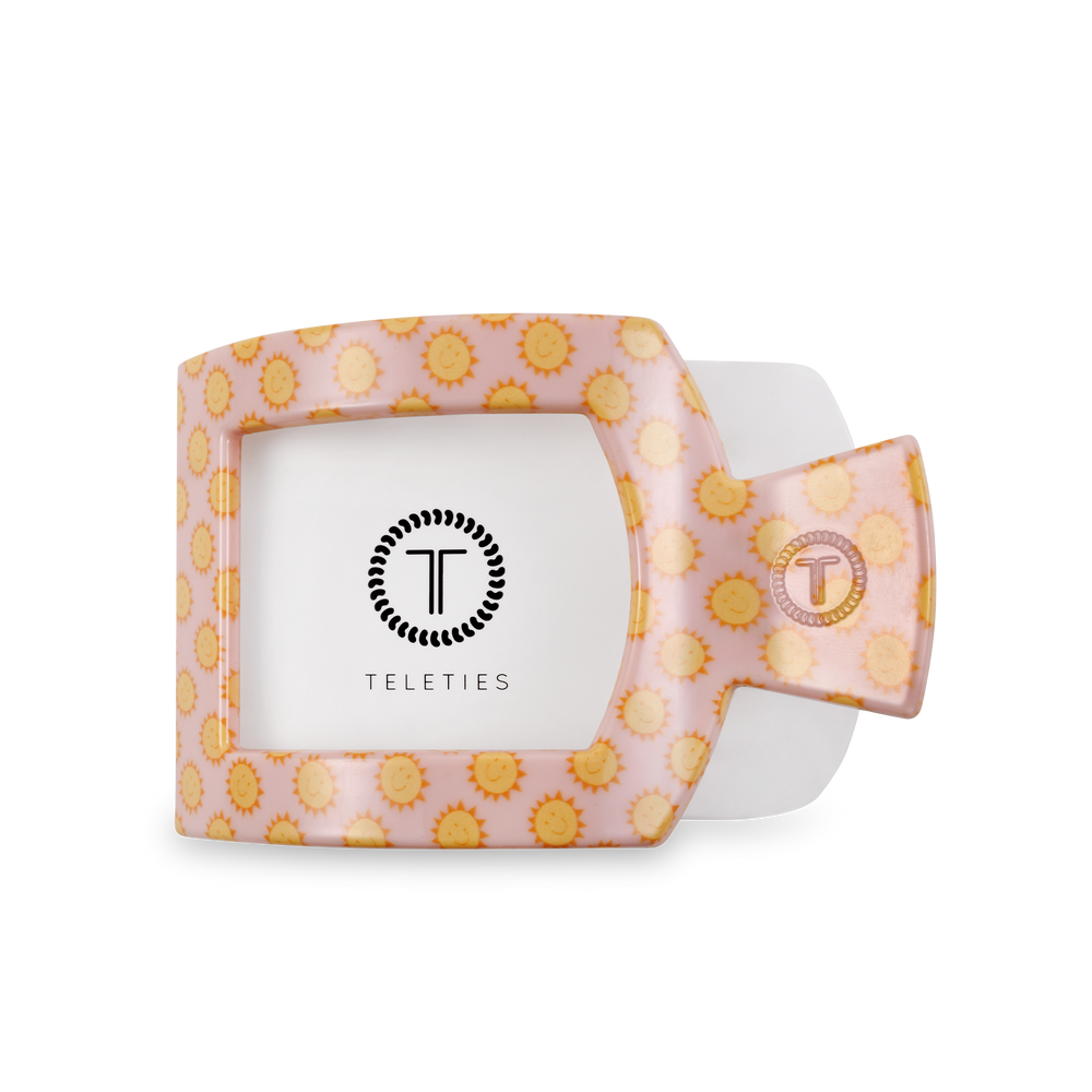 TELETIES - Square Flat Hair Clip | Large | Sunny Days Ahead